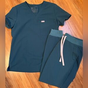 FIGS jogger set - Caribbean blue